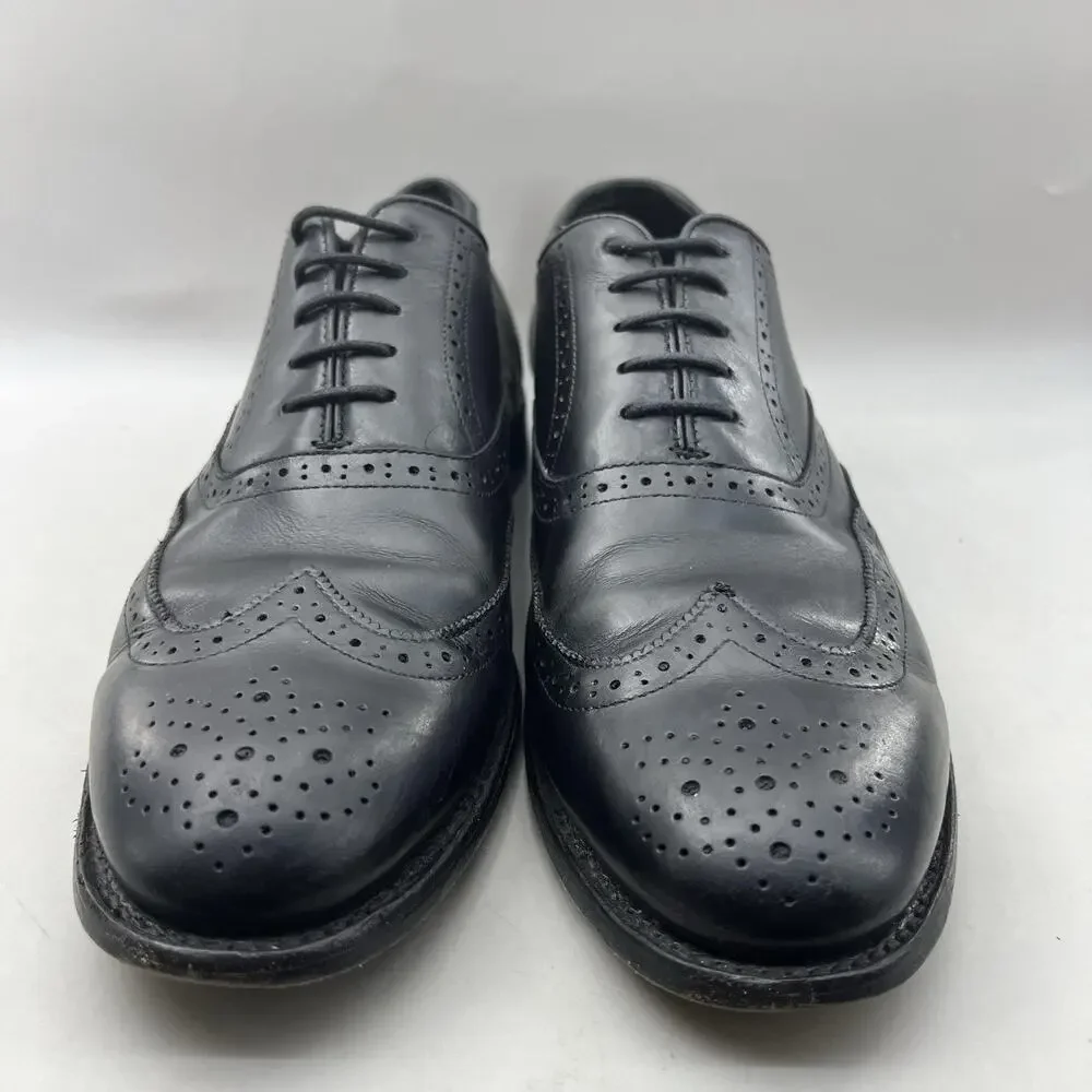 Thursday Boot Aviator Brogue Oxford Men Size 11 Black Leather Wingtip Low Shoes